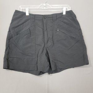 Royal Robbins Backcountry 5" Shorts Womens Size 10 Black Nylon Hiking Outdoor